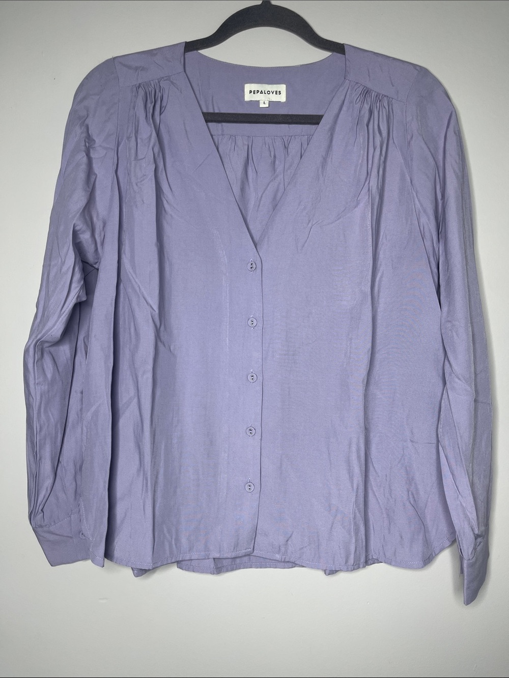 Pepaloves Lilac Long Sleeve Button Down